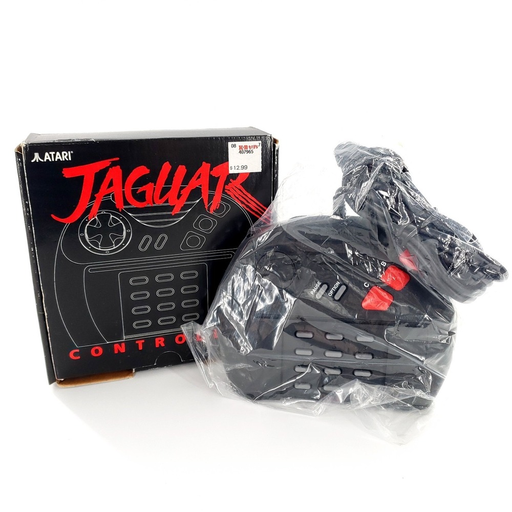 Genuine Atari Jaguar 3-Button Gamepad Controller w/ Box Excellent Tested & Works
